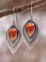 Bohemian Ethnic Retro Natural Crystal Leaf Pattern Short Daily Clothing Jewelry Casual Matching