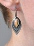 Bohemian Ethnic Retro Natural Crystal Leaf Pattern Short Daily Clothing Jewelry Casual Matching