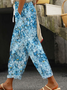 Loose Floral Printed Casual Pants