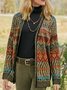 Vintage Ethnic Autumn Knitted Natural Daily Loose Best Sell Long sleeve Sweater coat for Women