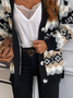 Casual Ethnic Autumn Knitted Micro-Elasticity Loose Best Sell H-Line Regular Sweater coat for Women