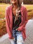 Casual Plain Loose Long Sleeve Coat