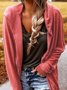 Casual Plain Loose Long Sleeve Coat