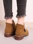 British Style Round Toe Comfortable Zip Low Heel Booties