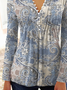 Ethnic Printed Jersey Casual Long Sleeve TUNIC Top