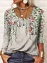 Leaf Cotton-Blend Loose Top