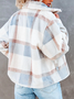 Casual Plaid Fleece Jacket