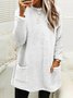 Plush Crew Neck Casual Thermal Dress