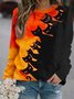 Halloween Loose Crew Neck Casual Sweatshirt