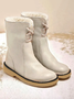 Women Casual PU Snow Boots Full Waterproof Insulated Low Heel Winter Boots