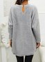 Plush Crew Neck Casual Thermal Dress