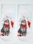 Christmas 3D Cat Pattern High Stretch Cotton Socks Festive Party Decorations Xmas Socks