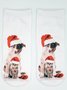 Christmas 3D Cat Pattern High Stretch Cotton Socks Festive Party Decorations Xmas Socks