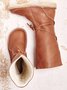Comfortable Soft Lightweight Lace Up Chunky Heel Boots Footwear