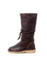 Comfortable Soft Lightweight Lace Up Chunky Heel Boots Footwear