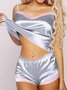 Christmas Sexy Contrast Camisole Shorts Home Pajama Set Xmas Pajamas