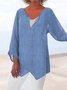 Loose Linen Women Summer Blouse