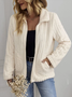 Regular Fit Casual Fluff/Granular Fleece Fabric Teddy Jacket