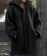 Plain Wool/Knitting Casual Loose Hoodie H-Line Sweater Mid-long Coat