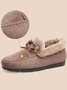 Winter Casual Non-Slip Furry Lined Flat Peas Shoes