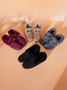 Winter Casual Non-Slip Furry Lined Flat Peas Shoes