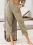 zolucky Casual Cotton Plain Linen Pants