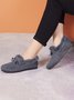 Winter Casual Non-Slip Furry Lined Flat Peas Shoes