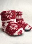 Women's Christmas Non-Slip Warm Home Booties Xmas Boots