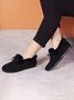 Winter Casual Non-Slip Furry Lined Flat Peas Shoes