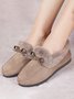 Winter Casual Non-Slip Furry Lined Flat Peas Shoes