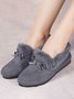 Winter Casual Non-Slip Furry Lined Flat Peas Shoes