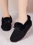 Winter Casual Non-Slip Furry Lined Flat Peas Shoes