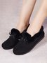 Winter Casual Non-Slip Furry Lined Flat Peas Shoes