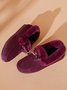 Winter Casual Non-Slip Furry Lined Flat Peas Shoes