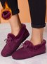 Winter Casual Non-Slip Furry Lined Flat Peas Shoes