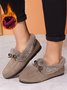 Winter Casual Non-Slip Furry Lined Flat Peas Shoes