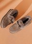 Winter Casual Non-Slip Furry Lined Flat Peas Shoes