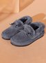 Winter Casual Non-Slip Furry Lined Flat Peas Shoes