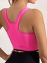 Shockproof Push Up Quick Dry Front Zip Sports Bra