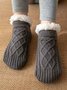 Leisure Home Coral Fleece Twist Pattern Floor Socks Pile Socks Autumn Winter Warm Thick