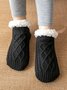 Leisure Home Coral Fleece Twist Pattern Floor Socks Pile Socks Autumn Winter Warm Thick