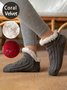 Leisure Home Coral Fleece Twist Pattern Floor Socks Pile Socks Autumn Winter Warm Thick