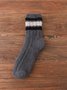 Casual Home Daily Striped Pattern Thickened Flannel Socks Autumn Winter Thickened Accessories