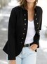 Plain Others Buckle Casual Jacket