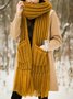 Pockets Handwoven Wool Fringed Long Scarves Casual Vintage Outdoor Accessories