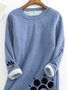 Cotton-Blend Loose Sweatshirt