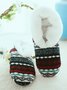 Leisure Home Ethnic Pattern Striped Coral Fleece Floor Socks Autumn Winter Warmth Thickening Accessories