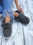 Women Casual Color Block Winter Faux Suede Slip On Split Joint Furry Snow Boots