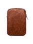 Antique Soft Leather Zip Multi Pocket One Shoulder Crossbody Bag