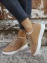Text-print Warm Lined Lace-Up Sneakers
